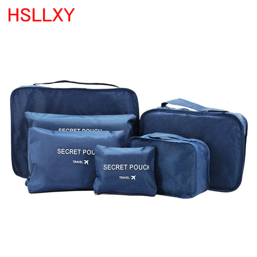 Travel Bag Hot Sale Travel Organizer Storage Bag Set Clothes Organizer Bags Pouch Suitcase Home Closet Bags for Storage 6 PCS